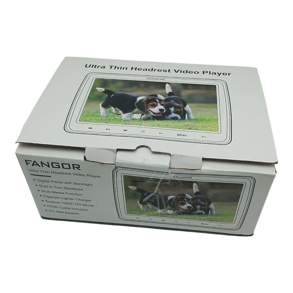Fangor F3018-D Ultra Thin Headrest 1080P USB Support Car Video Player OPEN BOX